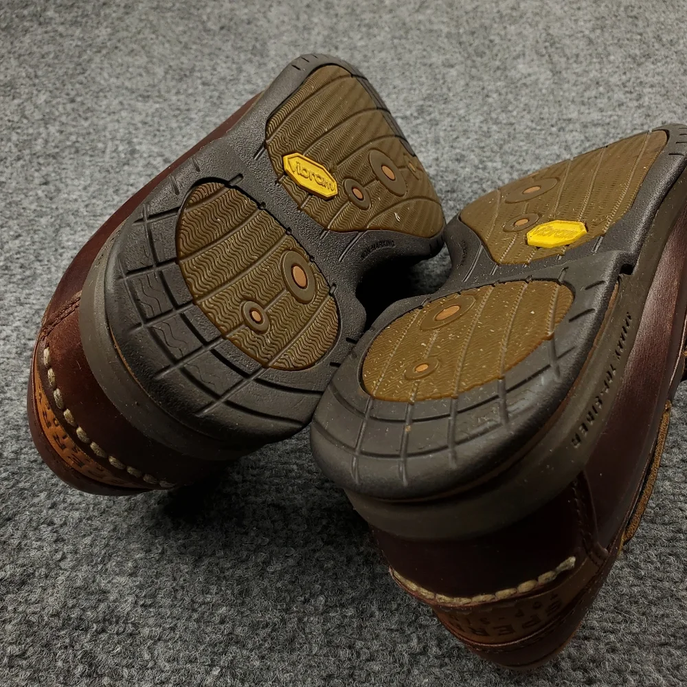 Sperry Top Sider Gold Cup Collection Boat Shoes Mens 9 Dark Brown Deerskin 2 Eye